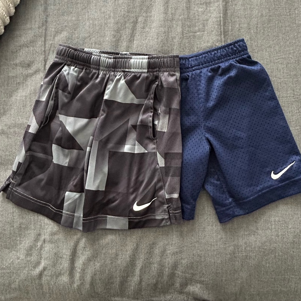 Nike Kids' Black Pattern and Blue Shorts Set
